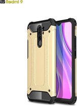 Voor Xiaomi Redmi 9 Magic Armor TPU + pc combinatiebehuizing (goud)