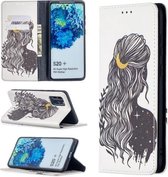 Voor Samsung Galaxy S20 Plus Gekleurde Tekening Patroon Onzichtbare Magnetische Horizontale Flip PU Lederen Case met Houder & Kaartsleuven & Portemonnee (Meisje)