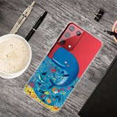 Voor Samsung Galaxy S21 + 5G gekleurde tekening Clear TPU beschermhoesjes (walvis zeebodem)