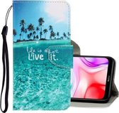 Voor Xiaomi Redmi 8 3D Gekleurde Tekening Horizontale Flip PU Lederen Case met Houder & Kaartsleuven & Portemonnee (Kokospalm)