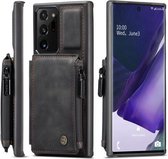 Voor Samsung Galaxy Note20 Ultra CaseMe multifunctionele pc + TPU beschermhoes, met kaartsleuf & houder & portemonnee (zwart)