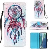 Voor Samsung Galaxy Note20 3D Schilderen Horizontale Flip Leren Case met Houder & Kaartsleuf & Portemonnee & Lanyard (Windgong)