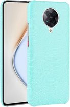 Voor Xiaomi Redmi K30 Pro schokbestendige krokodiltextuur pc + PU-hoes (lichtgroen)