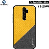 Voor Xiaomi RedMi Note 8 Pro PINWUYO Rong-serie Schokbestendige pc + TPU + beschermhoes van chemische vezeldoek (geel)