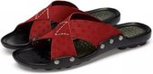 Comfortabele, ademende antislip draagbare pantoffels voor heren (kleur: rood, maat: 41)