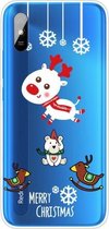 Voor Xiaomi Redmi 9A Christmas Series transparante TPU beschermhoes (Trojan Bear Deer)