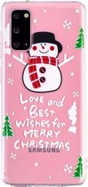 Voor Samsung Galaxy S20 Ultra Christmas Pattern TPU Protective Cas (Snowman)