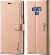 Voor Samsung Galaxy Note 9 Forwenw F1 Serie Mat Sterk Magnetisme Horizontale Flip Leren Case met Houder & Kaartsleuven & Portemonnee & Fotolijst (Rose Goud)