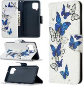 Voor Samsung Galaxy A42 5G Gekleurde Tekening Patroon Horizontale Flip Leren Case met Houder & Kaartsleuven & Portemonnee (Butterfly Swarm)