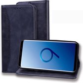 Voor Samsung Galaxy S9 + Business Stitching Horizontale flip lederen tas met dubbele vouw & beugel & kaartsleuven & fotolijst & portemonnee (zwart)