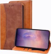 Voor Samsung Galaxy Note20 Ultra Business Stitching Horizontale Flip lederen tas met dubbele vouw & beugel & kaartsleuven & fotolijst & portemonnee (bruin)