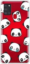 Voor Samsung Galaxy A21s schokbestendig geverfd transparant TPU beschermhoes (Emoji Bear)