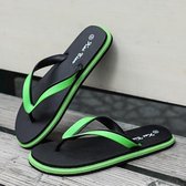 Modetrend lichtgewicht slippers voor heren (kleur: zwart groen maat: 44)