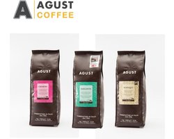 Caffè Agust Cremoso, Elegante, Kafequo koffiebonen - Proefpakket 3 x 250 gram