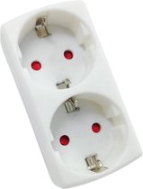 Stekker - Aigi Sinto - 3680W - 2 Stopcontacten - Mat Wit - Kunststof | Nederland - BSE