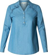 IVY BEAU Tooske Blouse - Denim Blue - maat 44