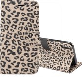 Leopard Patroon Horizontaal Flip Leren Case voor iPhone XS Max, met houder & kaartsleuven (geel)