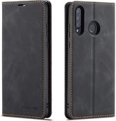 Voor Huawei P30 Lite Forwenw Dream Series Oil Edge Strong Magnetism Horizontal Flip Leather Case with Holder & Card Slots & Wallet & Photo Frame (Black)