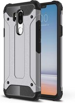 Voor LG G7 ThinQ Full-body Rugged TPU + PC Combinatie Back Cover Case (grijs)