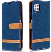 Voor Huawei P40 Lite Kleuraanpassing Denim Texture Horizontaal Flip Leren Case met Houder & Kaartsleuven & Portemonnee & Lanyard (Donkerblauw)
