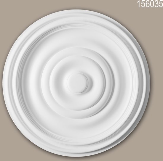 Plafond Rozet 156035 Profhome Sierelement plafond centrum tijdeloos klassieke stijl wit Ø 48,5 cm