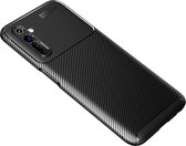 Voor OPPO Realme 6 koolstofvezel textuur schokbestendige TPU-behuizing (zwart)