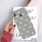 Voor Galaxy A30 Multi Love Heart Pattern Frosted TPU beschermhoes (grijs)