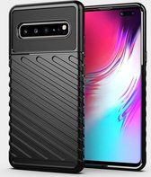 Voor Galaxy S10 5G Thunderbolt Shockproof TPU Soft Case (zwart)