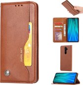 Voor Xiaomi Redmi Note8 Pro Kneed Skin Texture Horizontaal Flip Leren Case met Fotolijst & Houder & Kaartsleuven & Portemonnee (Bruin)