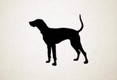 Silhouette hond - Bluetick Coonhound - M - 60x68cm - Zwart - wanddecoratie