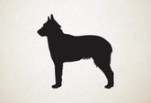 Silhouette hond - Belgian Shepherd Dog (laekenois) - Belgische Herder (Laekense) - M - 60x61cm - Zwart - wanddecoratie
