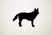 Silhouette hond - Galician Cattle Dog - Galicische Cattle Hond - L - 75x100cm - Zwart - wanddecoratie