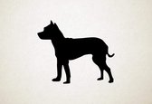 Silhouette hond - English White Terrier - Engelse witte terriër - L - 75x90cm - Zwart - wanddecoratie