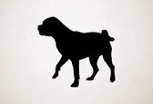 Silhouette hond - Puggle - Puggle - S - 45x49cm - Zwart - wanddecoratie