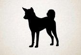 Silhouette hond - Santal Hound - L - 85x75cm - Zwart - wanddecoratie