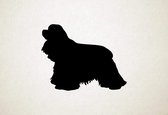 Silhouette hond - Cocker Spaniel - Cocker spaniel - L - 75x96cm - Zwart - wanddecoratie