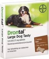 Bayer drontal ontworming hond l tasty - 2 tabletten - 1 stuks
