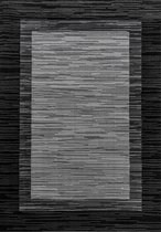 Modern laagpolig vloerkleed Base - zwart 2820 - 80x250 cm