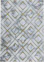 Modern laagpolig vloerkleed Naxos - goud 3811 - 80x250 cm