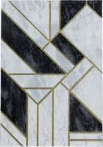 Modern laagpolig vloerkleed Naxos - goud 3817 - 80x150 cm