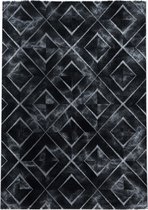 Modern laagpolig vloerkleed Naxos - zilver 3812 - 140x200 cm