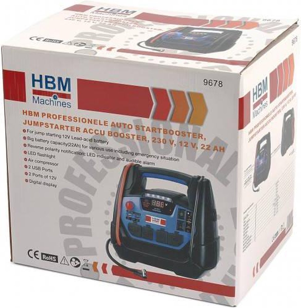 HBM Démarreur autonome - Booster de batterie - Jump Starter 230 V