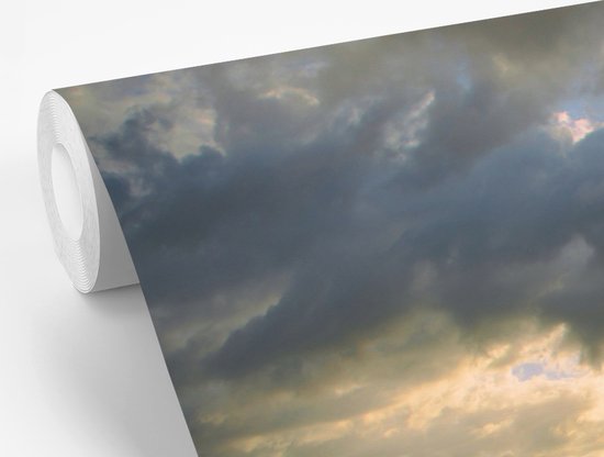 Papier peint Papier peint photo en vinyle - Highlander pendant le coucher du soleil largeur 450 cm x hauteur 300 cm - Tirage photo sur papier peint (disponible en 7 tailles)