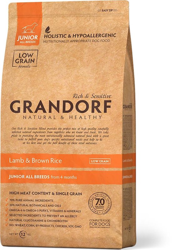 Grandorf lamb & brown rice junior from 4 months 12kg