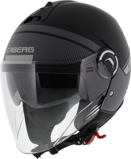Casque Jet Caberg Caberg Casque Jet Riviera V4 X Gun Mat Avec Pare-soleil Et Casque Jet Moto