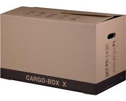 10 x CARGO-BOX XL Verhuisdoos SMARTBOXPRO - 64x35x37cm - bruin