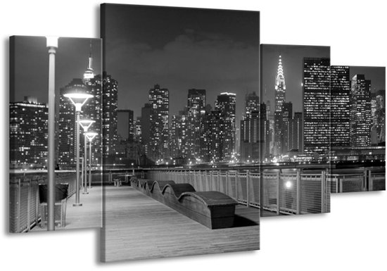 Peinture sur toile Ville | Gris, noir, blanc | 160x90cm 4 Liège