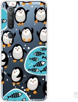 Voor Xiaomi Mi 10 Pro 5G schokbestendig geverfd transparant TPU beschermhoes (pinguïn)