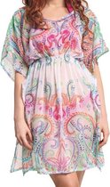 Siretessile Strandjurk Mirella Dames Chiffon Groen/roze One-size