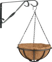 Hanging baskets 30 cm met muurhaak - Complete hangmand set van metaal